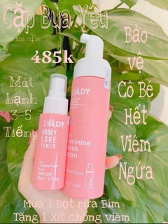XỊT HỒNG BÍM 2LADY combo xịt rửa
