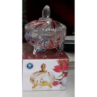 com bo 2 Thố thủy tinh đựng mứt tết