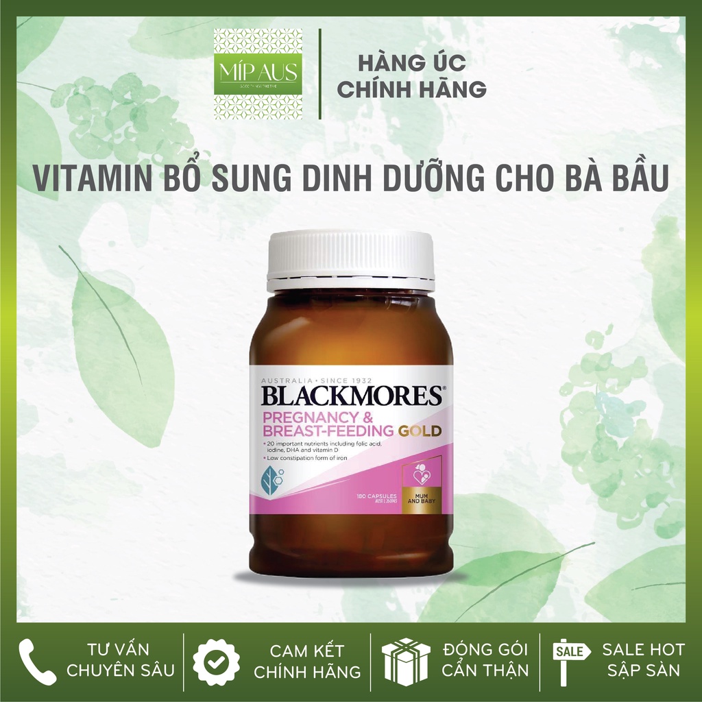 Vitamin tổng hợp cho bà bầu [CHÍNH HÃNG] Blackmores Pregnancy And Breast-Feeding Gold