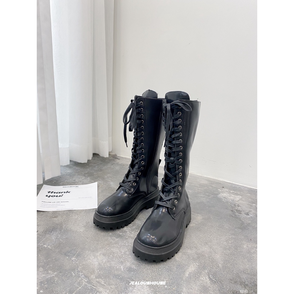 Giày boots nữ cao cổ đế răng cưa - 6245