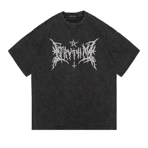 Áo Thun Cotton Tay Ngắn Cổ Tròn Dáng Rộng In Họa Tiết Phong Cách Hàn Quốc Thời Trang Cho Nam