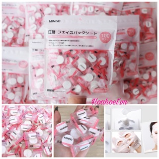 Mặt nạ giấy nén miniso 100 viên nhật bản hh- nn01