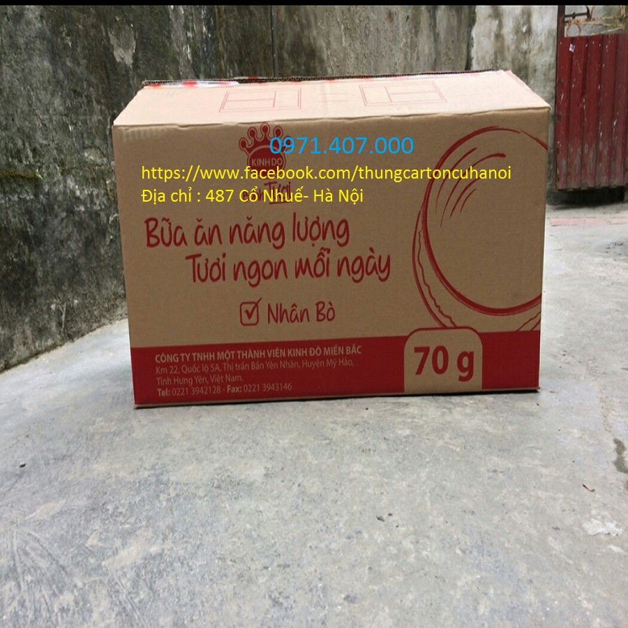 Thùng carton 3 lớp Dài 65 x Rộng 38 x Cao 36 Đ/c : 487 Cổ Nhuế , Bắc Từ Liêm, Hà Nội , SĐT : 0971407000