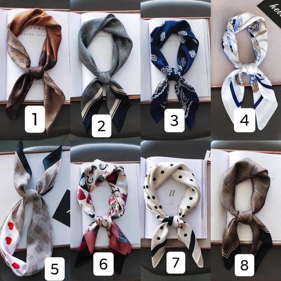 Khăn lụa satin choàng cổ