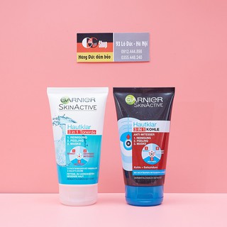 Sữa rửa mặt GARNIER Hautklar 3in1 làm sạch + lột mặt nạ + Giảm tiết bã nhờn