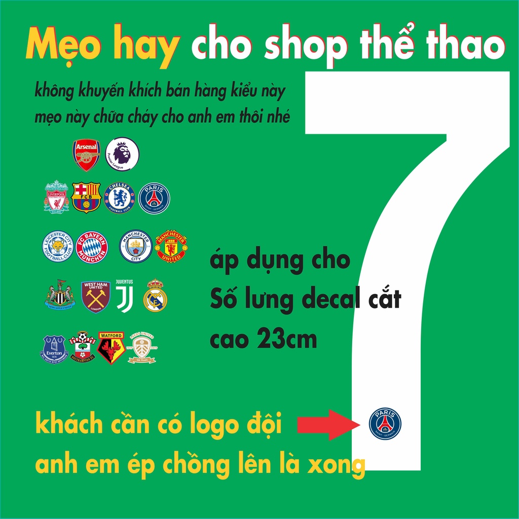 Logo CLB in áo bóng đá - Sản phẩm ĐỘC quyền 1K (link video trong mô tả)