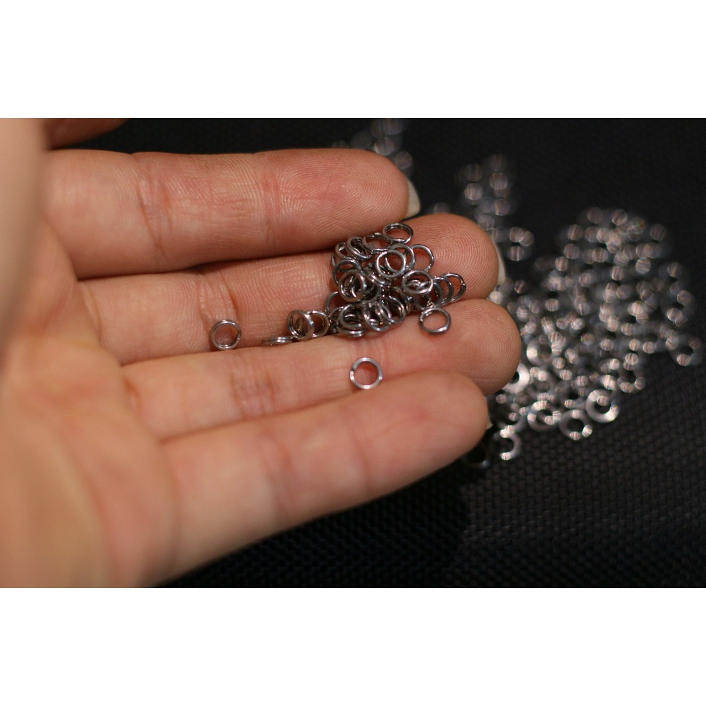 Ring gắn mồi giả, khoen gắn lưỡi bịch 20 cái