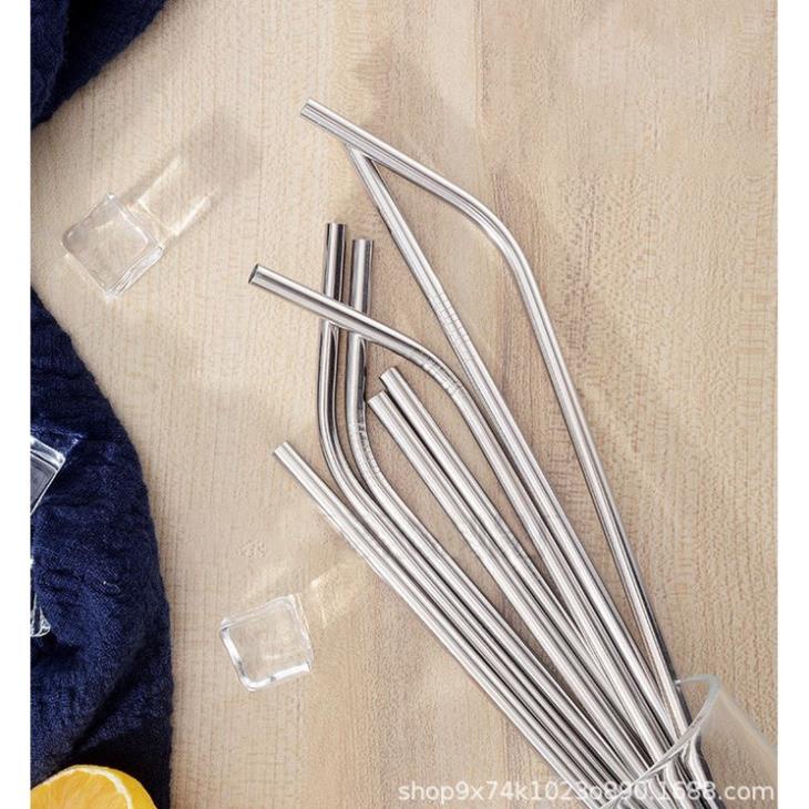 Ống hút inox đủ loại kèm túi vải