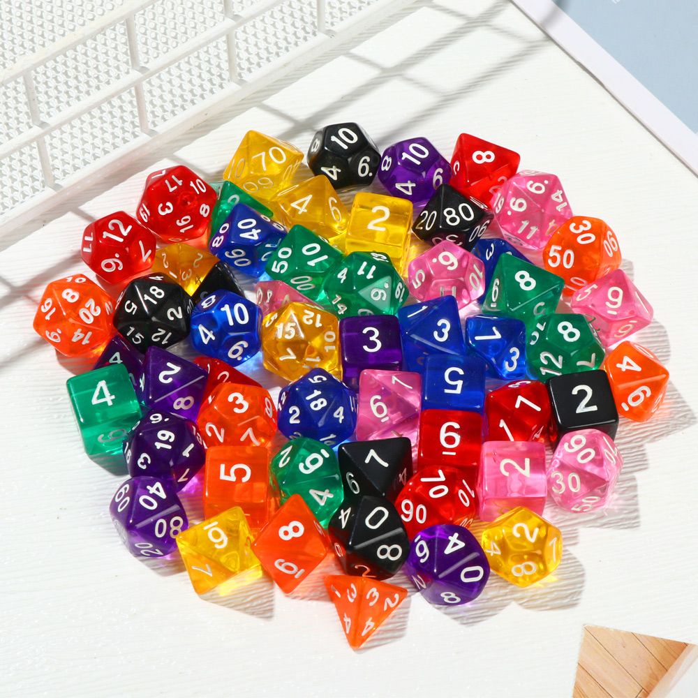 MYRONGOODS 7Pcs/Set Polyhedral Game Accessory Leisure Entertainment Toys