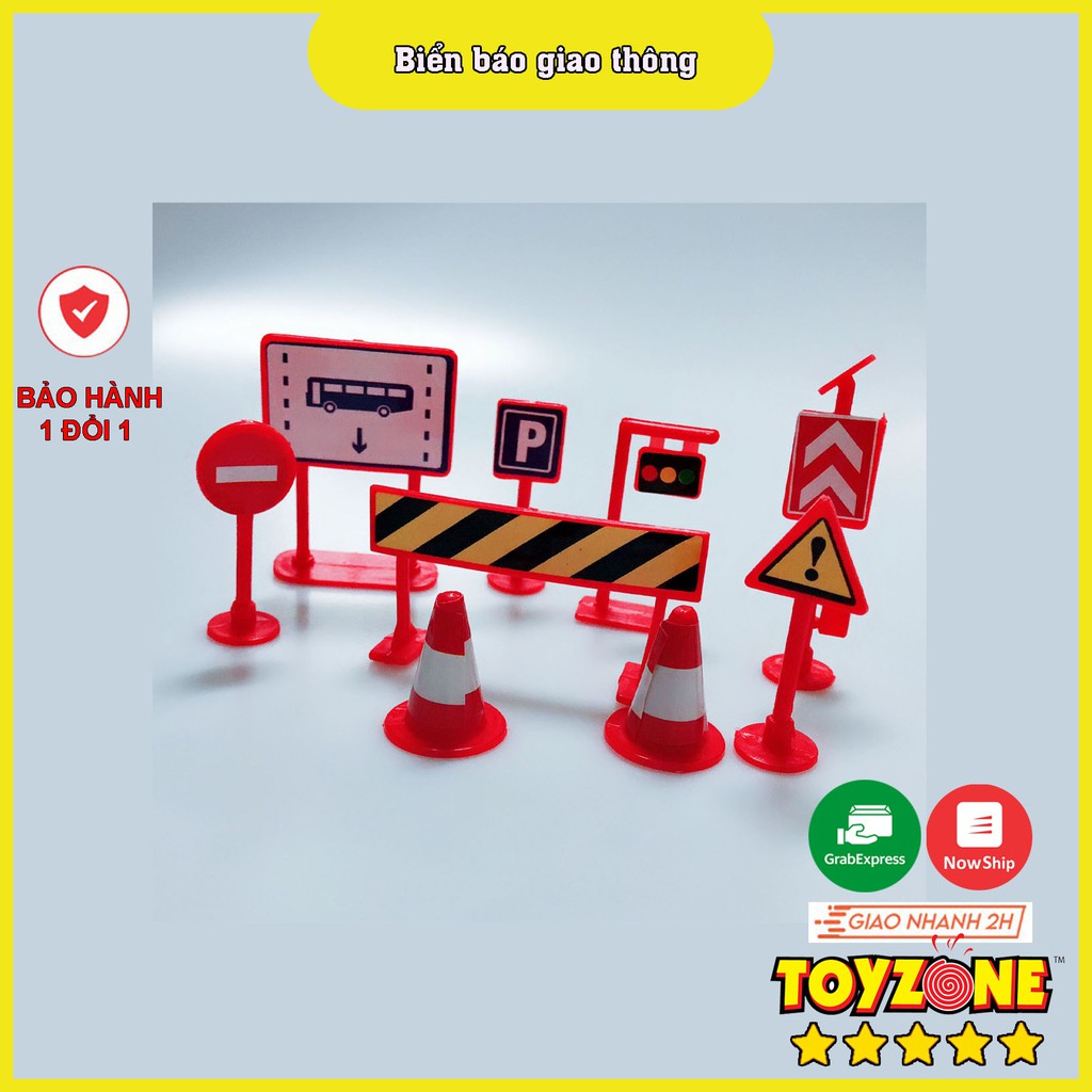 Biển báo giao thông trang trí garage xe mô hình