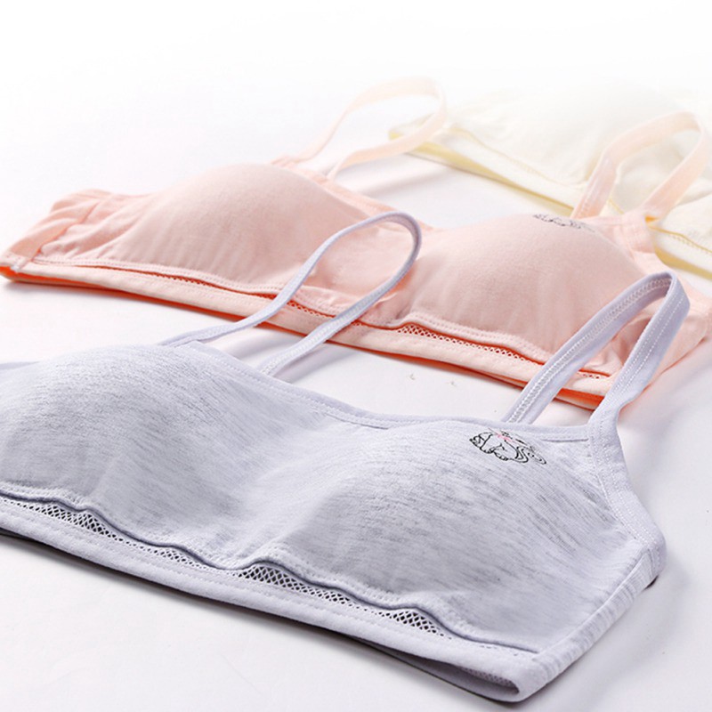 Áo ngực cotton mềm mại in hình động vật cho tuổi teen