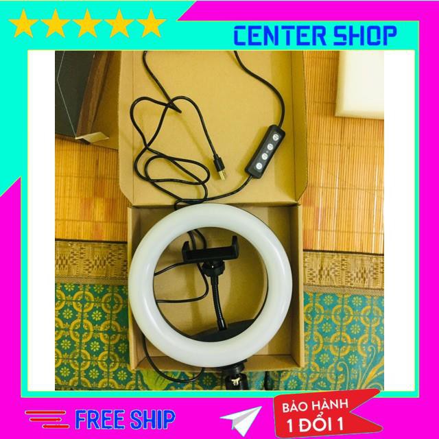 Đèn Led livestream 20cm, đèn livestream hỗ trợ trang điểm, chụp ảnh, quay phim 3 chế độ sáng - center shop | BigBuy360 - bigbuy360.vn