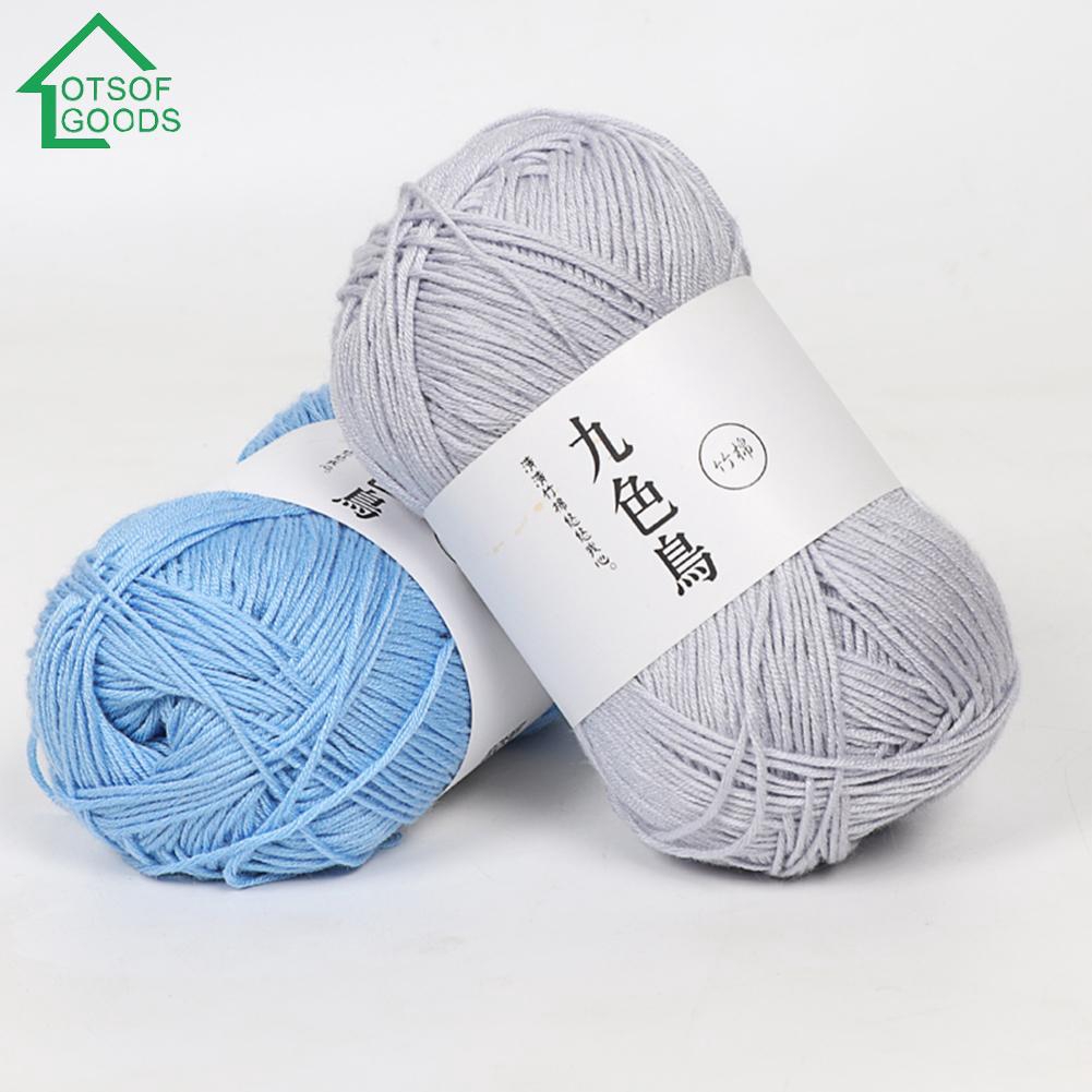 Cuộn len sợi tre cotton bện sáu dây chất lượng cao dùng đan thêu áo sweater mũ len cho bé