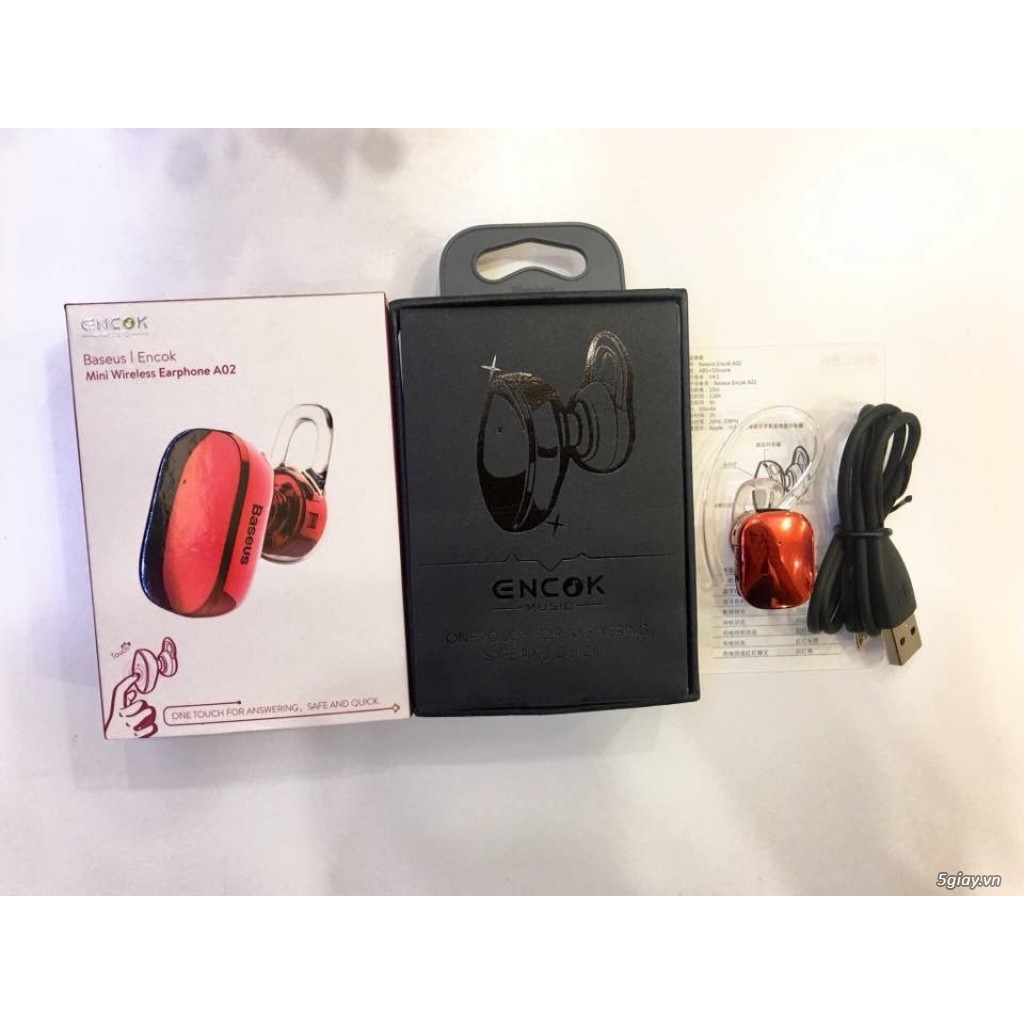 [Mã ELFLASH5 giảm 20K đơn 50K] Tai nghe Bluetooth Baseus Encok Mini Wireless Earphone A02 - Huco Việt Nam