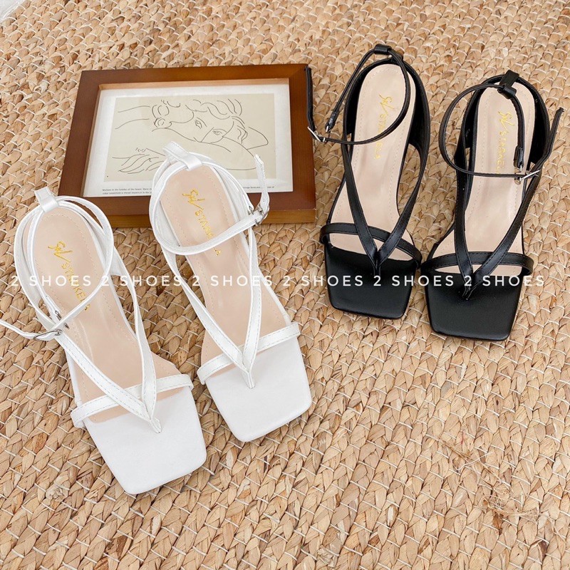 Giày sandal nữ xỏ ngón gót nhọn 7cm