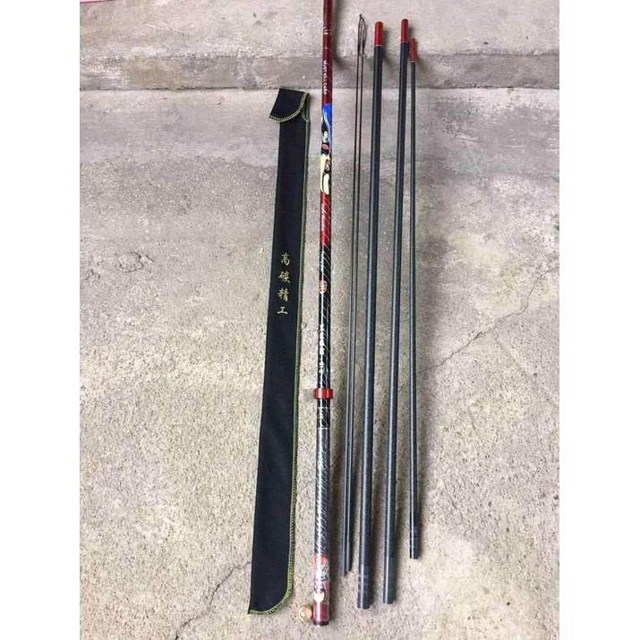 Cần Câu Tay Cao Cấp Quỷ Vương 10H Cần Câu Đài Chất Liệu Carbon Cần Câu Cá Hoa Văn Sắc Nét Chính Hãng