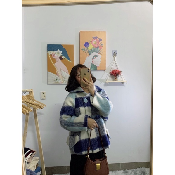 [Hàng 2hand kèm ảnh thật] Áo khoác dạ ngắn croptop dày dặn, trẻ trung | BigBuy360 - bigbuy360.vn