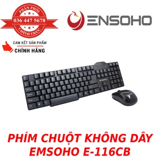 Bộ bàn phím + chuột máy tính quang không dây Ensoho E-116CB