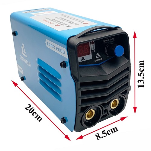 Máy hàn điện tử ZIZIWELD - ZARC 2500 chính hãng phân phối bởi WELDCOM _ Bảo hành 12 tháng _ kìm hàn 2.5m_kẹp mass 1.5m