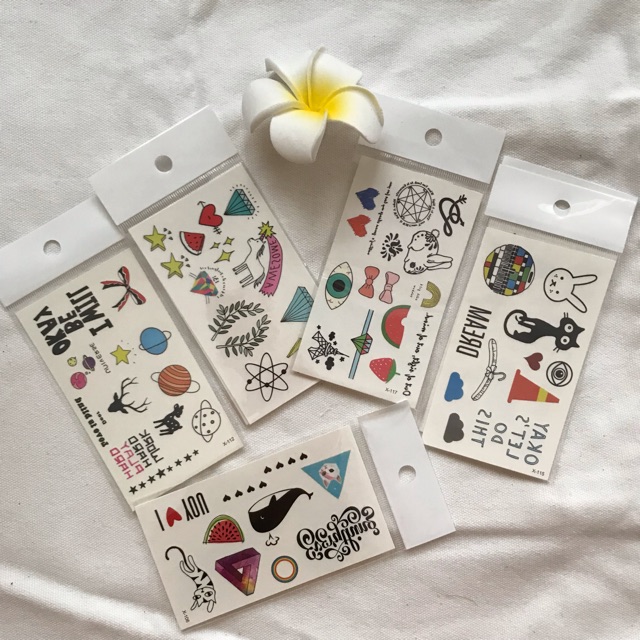 Set Mini 1 tấm tatto Bộ Nhiều Mẫu anime Hình Xăm Dán, Hình Xăm mini Tattoo Cao Cấp  hình xăm 3d