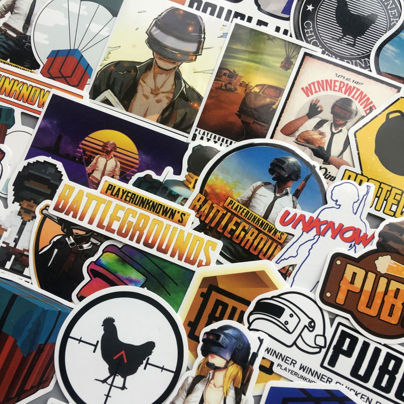 Set 29 miếng sticker game PUBG Graffiti dán trang trí chống thấm