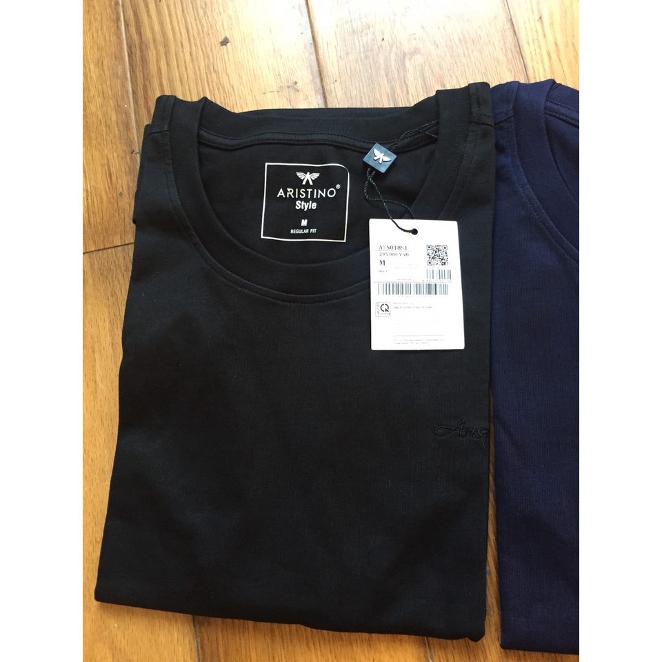 Áo thun nam ngắn tay ARISTINO ATS018S1 dáng suông nhẹ reguler fit chất liệu cotton cao cấp