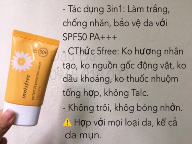 [MẪU MỚI] Kem Chống Nắng Innisfree Triple Care