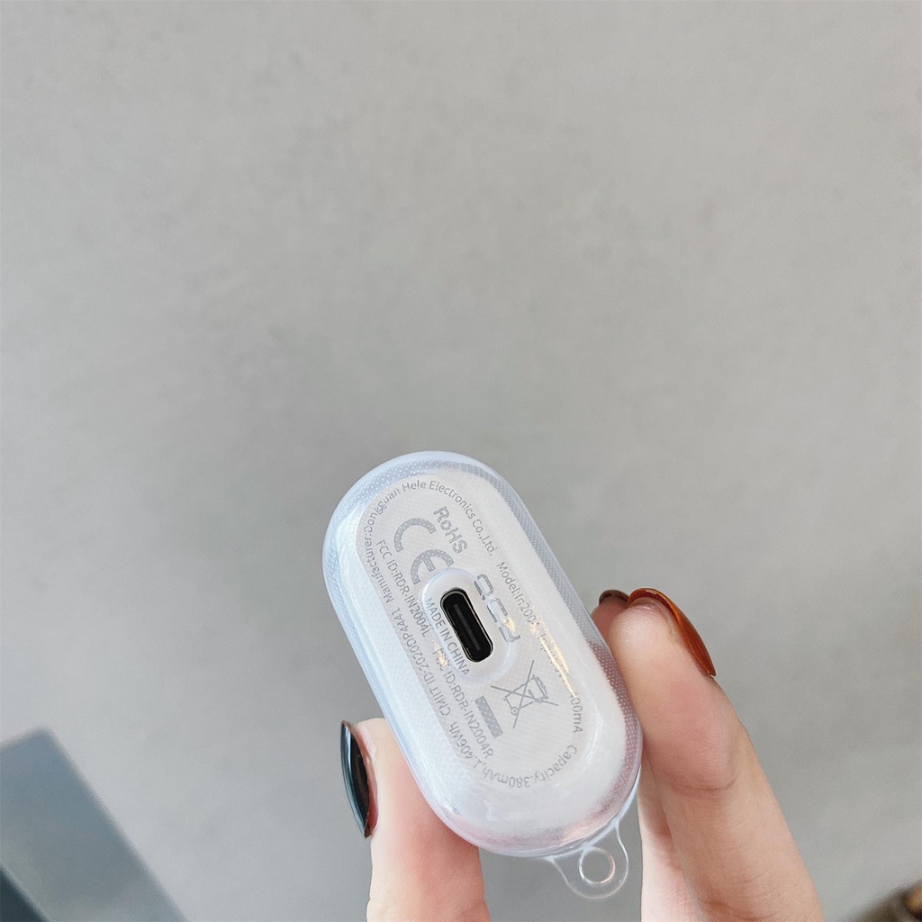 Ốp bảo vệ hộp đựng tai nghe TPU mềm trong suốt chống rơi cho tai nghe Bluetooth QCY T8