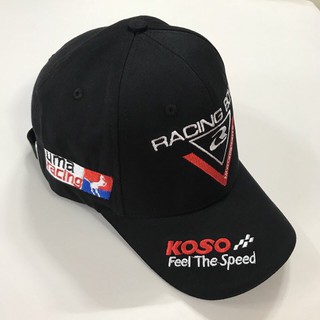 [FREESHIP❤️] Nón kết NAM NỮ tem xe , NÓN RACING BOY 2 MÀU ĐEN ĐỎ