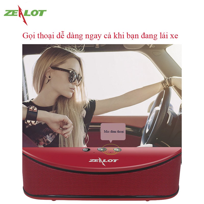 Loa bluetooth mini di động Zealot kép siêu trầm S2 kết nối với điện thoại máy tính nghe nhạc cực hay