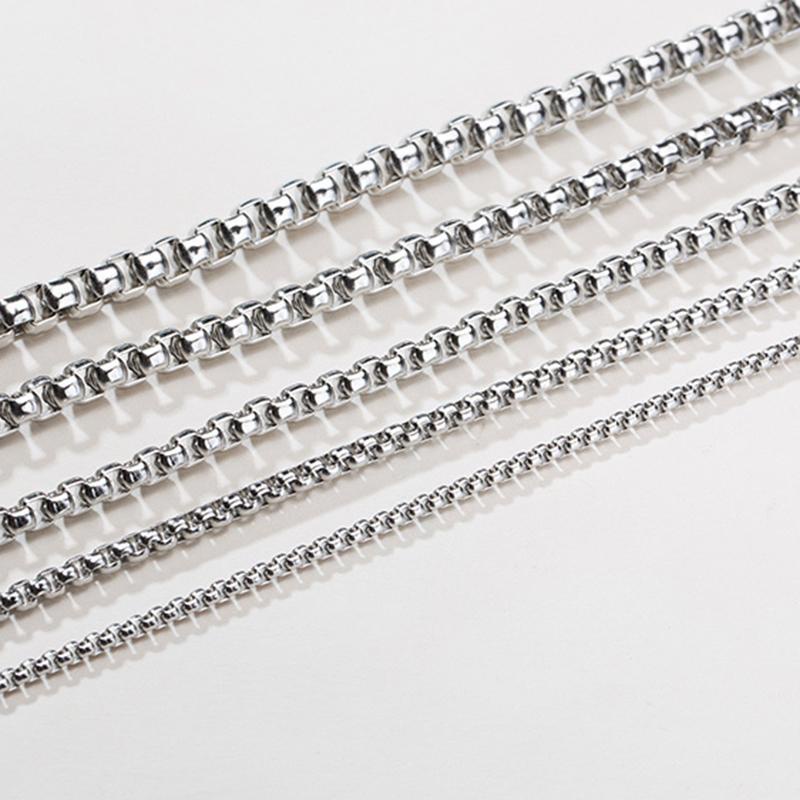 Dây Chuyền 3mm Bằng Thép Không Gỉ 45 / 50 / 55 / 60 / 65 / 70cm Dành Cho Nam Và Nữ
