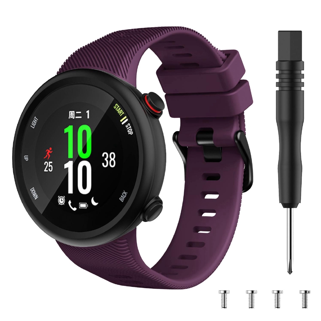 Dây Đeo Thay Thế Chất Liệu Silicon Thiết Kế Sọc Gân Nổi Cho Garmin Swim 2 / Garmin forerunner 45
