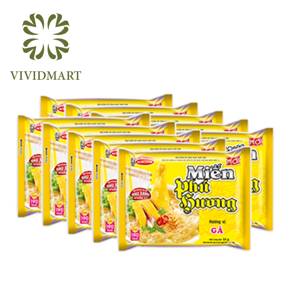 [Toàn quốc] [Combo 10 gói] MIẾN PHÚ HƯƠNG 5 VỊ: LẨU THÁI TÔM, SƯỜN HEO, THỊT BẰM, THỊT GÀ, THỊT HEO NẤU MĂNG – ACECOOK | BigBuy360 - bigbuy360.vn