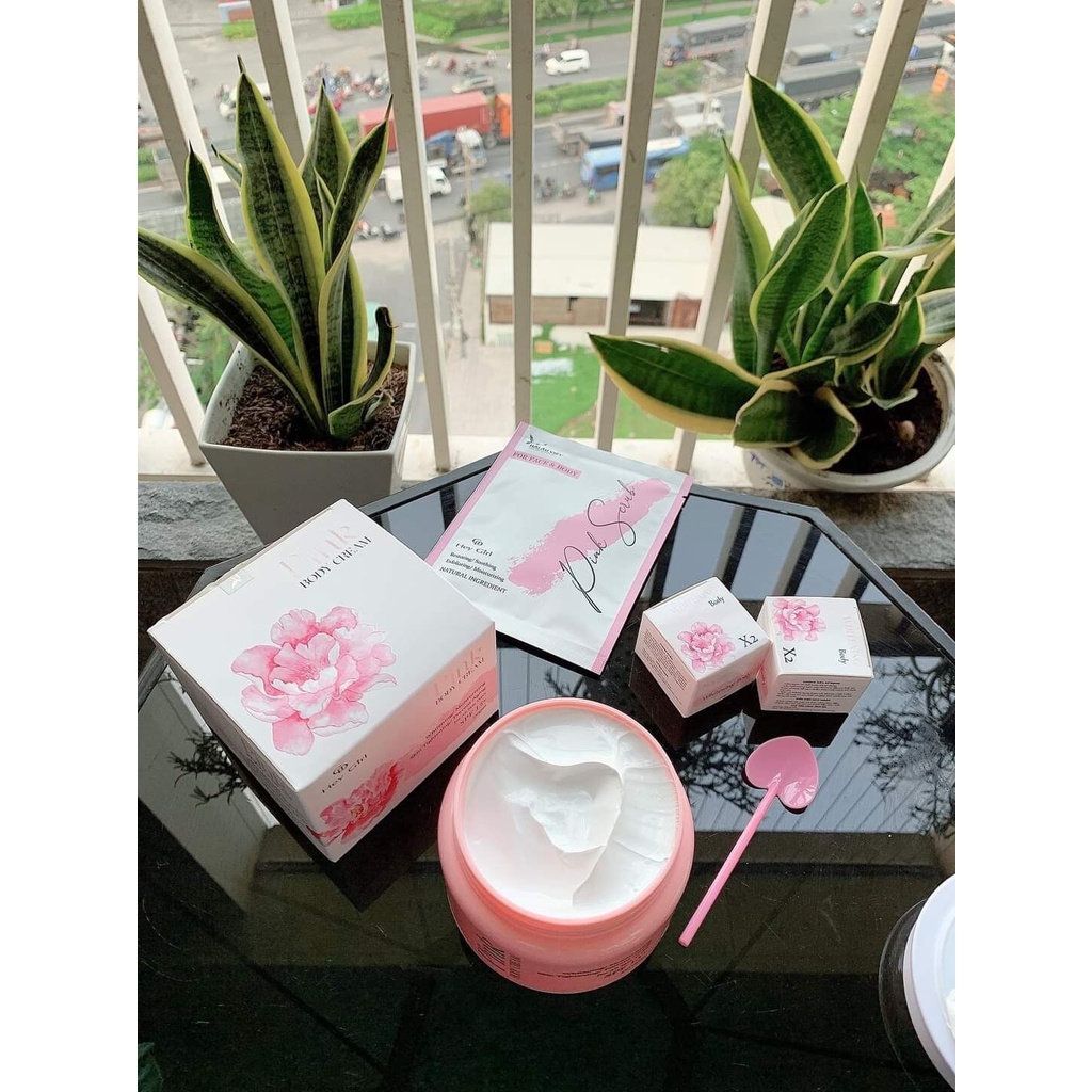 Kem Trắng Da Body Pink-Trắng cho da đen lì