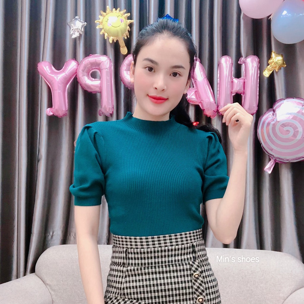 Min's Shoes - Áo Len Dệt Kim Tay Bồng Nữ ÁO 436