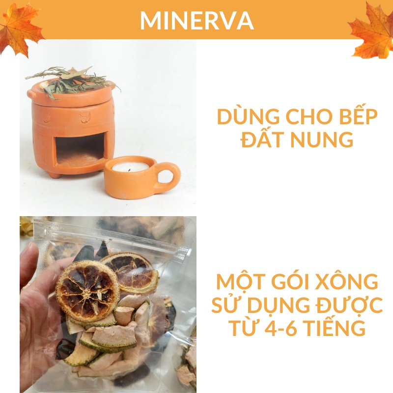 Set lá xông nhà CAM - QUẾ - HỒI dùng cho bếp đất nung