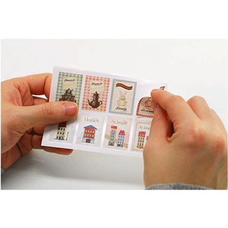 Set 2 tờ sticker tem phong cách Hàn Quốc