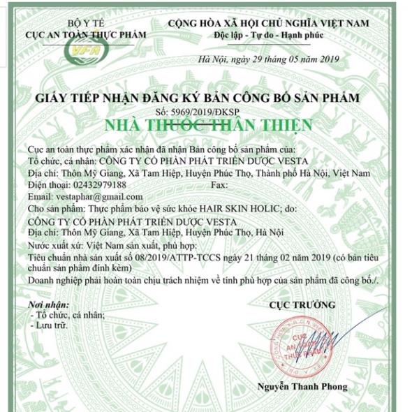 HAIR SKIN HOLIC – Giúp làm đẹp tóc, da và móng cho cả nam và nữ, hỗ trợ giảm tình trạng rụng tóc, tóc yếu, da sạm (30v)