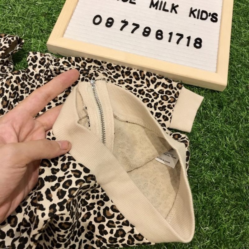 Bộ da báo có mũ Seed xuất dư xịn cho bé