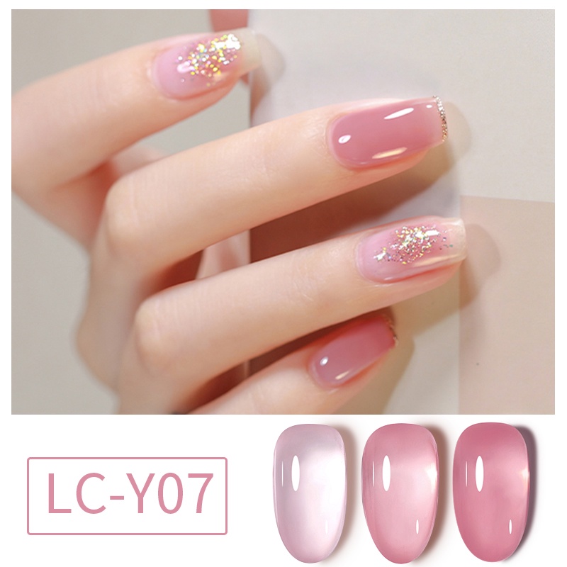 Gel sơn móng tay BORN PRETTY màu trong suốt và hồng dung tích 7ml