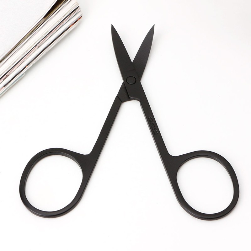 Kéo tỉa lông mày trang điểm cầm tay tiện lợi bằng thép không gỉ