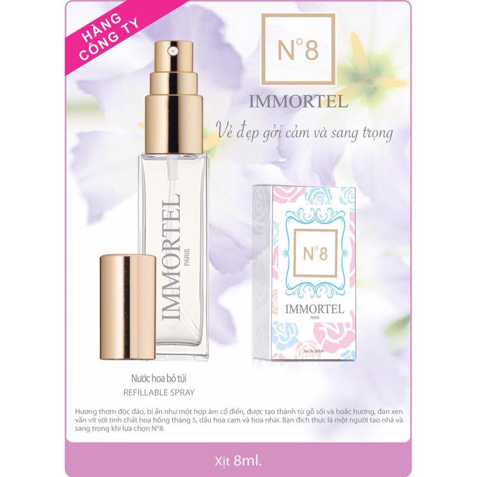 Combo Cô Hồng Nước hoa Immortel No8 60ml No89 60mlvà N89 8ml, No8 8ml ,No777 8ml | BigBuy360 - bigbuy360.vn