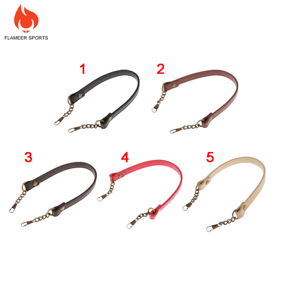 Dây Da Pu Ngắn Màu Đen Thay Thế Cho Túi Xách Thể Thao Flameer DIY