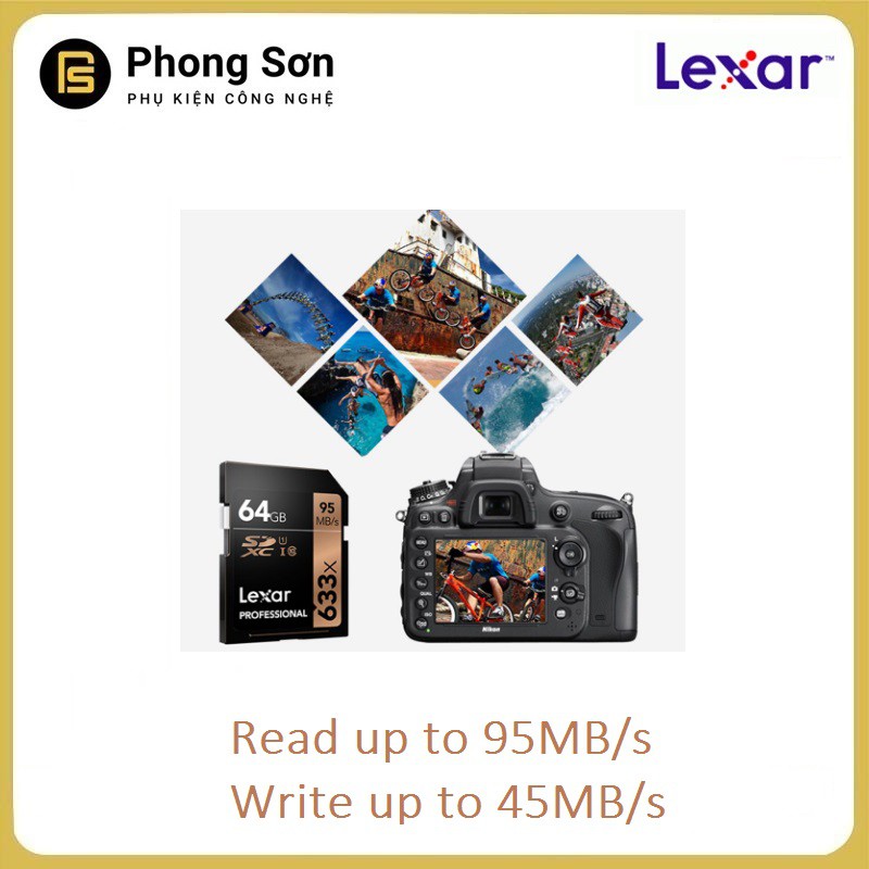 Thẻ Nhớ SDHC 64GB Lexar Professional U1 633x 95MB/S - Dành Cho Máy Ảnh (Nhậu Khẩu) | BigBuy360 - bigbuy360.vn