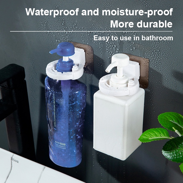 Giá treo chai dầu gội/sữa tắm tự dính sắp xếp gọn gàng cho phòng tắm