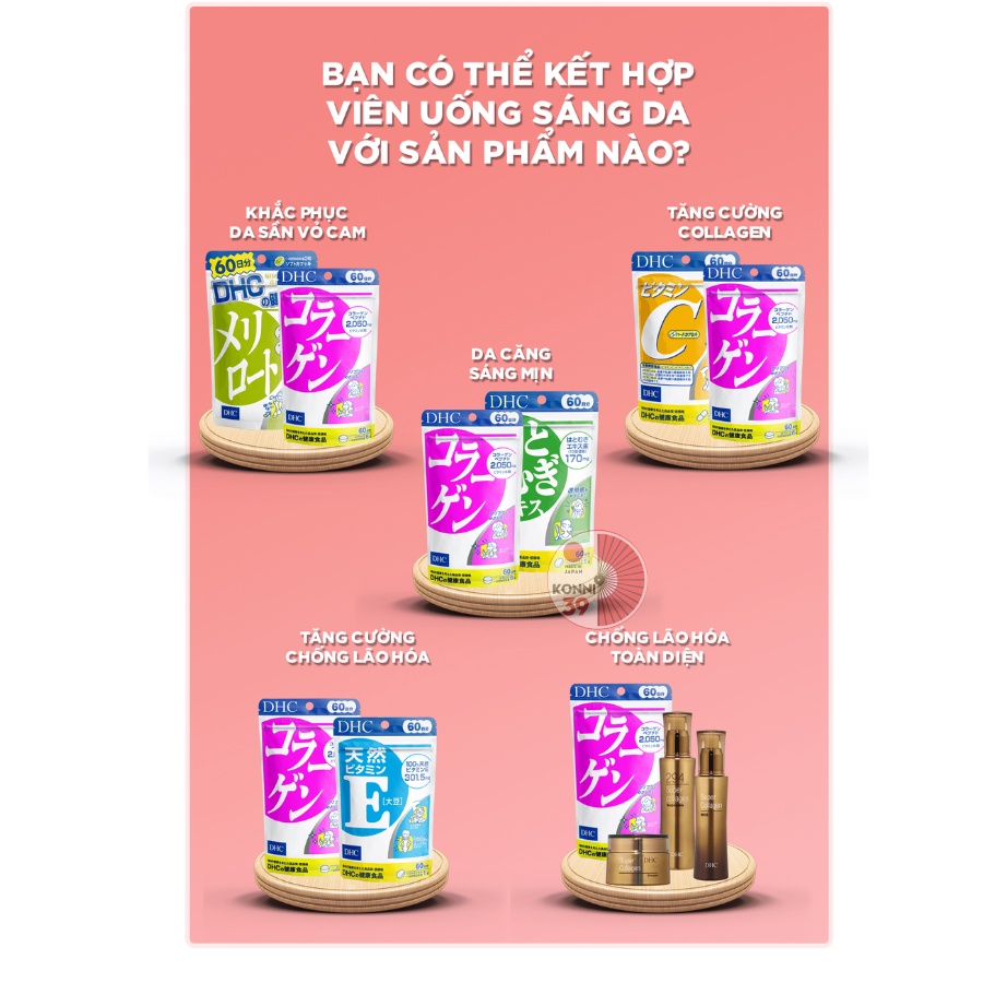 Viên uống làm đẹp da DHC Collagen Nhật Bản 90 Ngày (540 Viên) giúp da mịn màng- Konni39