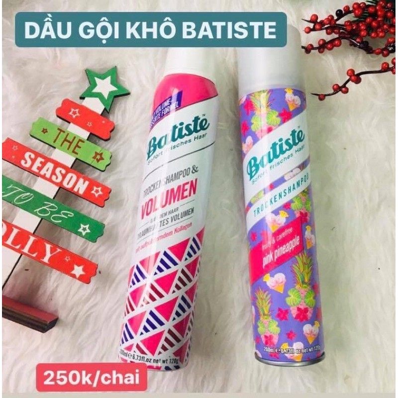 Dầu gội khô làm phồng tóc Batiste 200ml