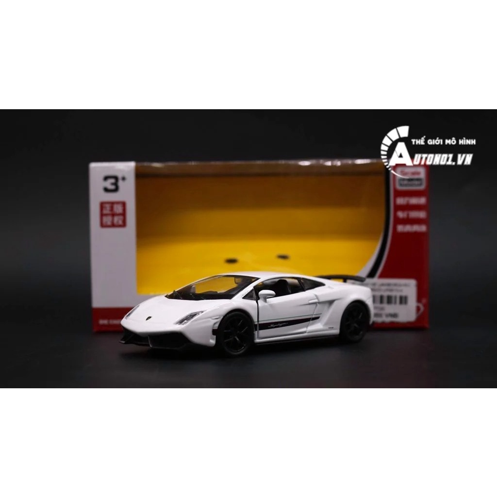 MÔ HÌNH XE LAMBORGHINI GALLARDO LP570-4 SUPERLEGGERA WHITE 1:36 SCALE MODEL 7721