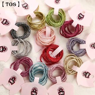【TGS】(dây buộc tóc） 10Pcs/Cards  Child Rubber Bands Kids Hair Tie Wholesale Candy Colors Hair Elastics Hair Accessories