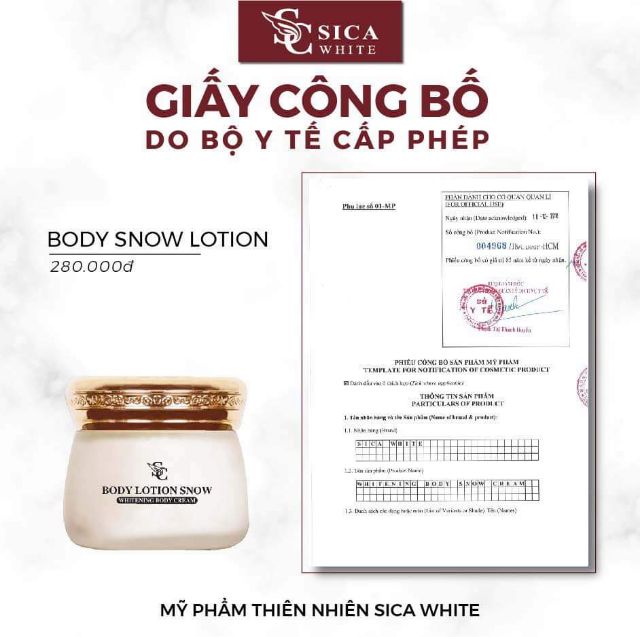 KEM BODY SNOW. DƯỠNG ẨM DA